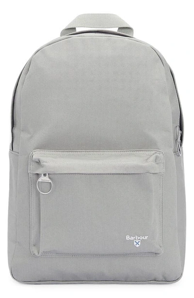 Barbour Cascade Logo Embroidered Backpack In Grey