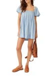 FREE PEOPLE FREE PEOPLE FREE-EST MARINA TIE BACK COTTON CRINKLE BABYDOLL DRESS