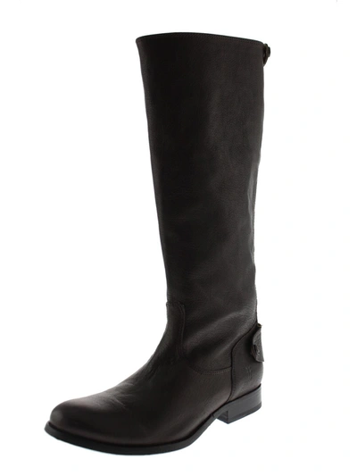 Frye Melissa Womens Leather Knee-high Riding Boots In Black