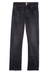 AMIRI FRAYED RELEASE HEM STRAIGHT LEG JEANS