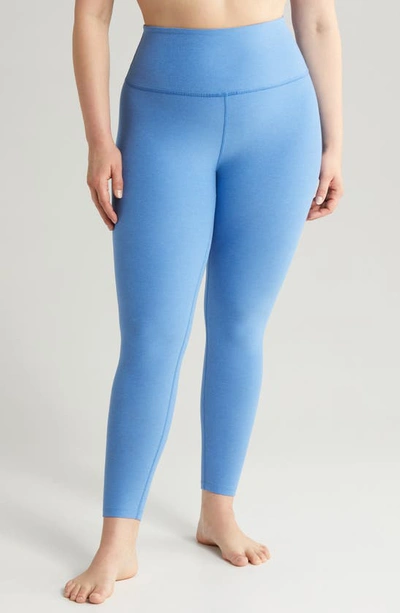 Beyond Yoga Plus Size Spacedye Out Of Pocket High Waisted Midi Leggings In Blue
