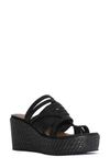 Donald Pliner Platform Wedge Sandal In Black