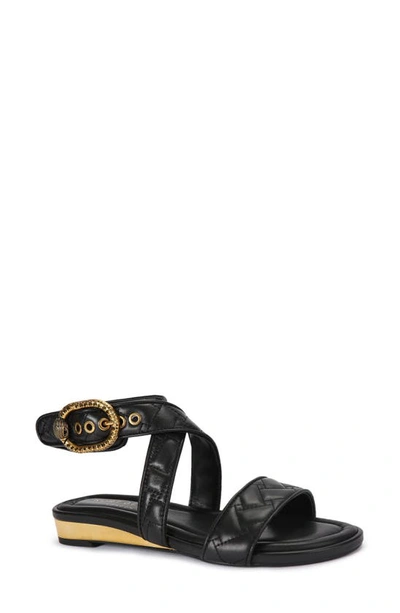 Kurt Geiger London Mayfair Ankle Strap Sandal In Charcoal