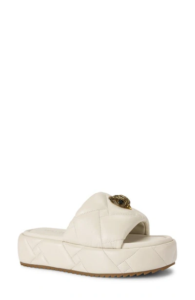 Kurt Geiger Kensingtion Puff Platform Slide Sandal In White