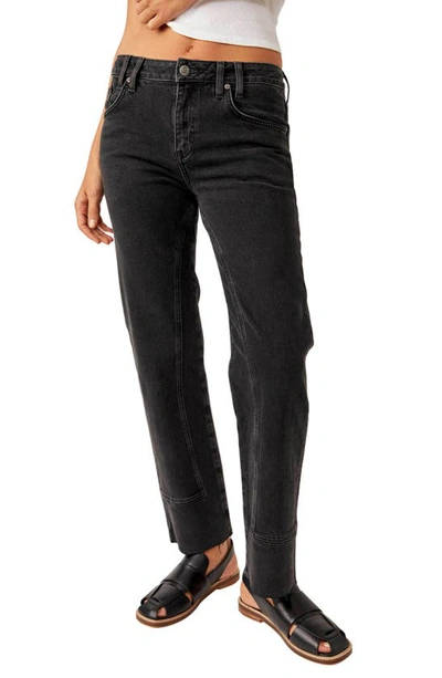 FREE PEOPLE RISK TAKER RAW HEN STRAIGHT LEG JEANS