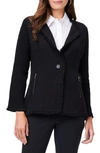 Nic + Zoe Fringe Knit Jacket In Black Onyx