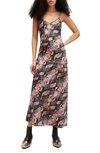 ALLSAINTS ALLSAINTS BRYONY TAHOE SNAKESKIN PRINT SLIPDRESS