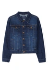 PSYCHO BUNNY KIDS' PATHE DENIM TRUCKER JACKET