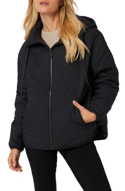 Alp N Rock Hadley Water Repellent Hooded Quilted Jacket In Black