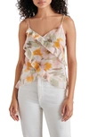 STEVE MADDEN SAL ABSTRACT FLORAL CHIFFON CAMISOLE