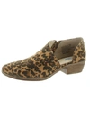 NOT RATED JASPER WOMENS FAUX LEATHER ANIMAL PRINT BOOTIES
