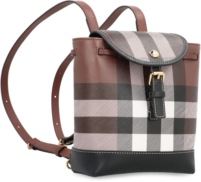 Burberry Mini Coated Canvas Backpack In Brown