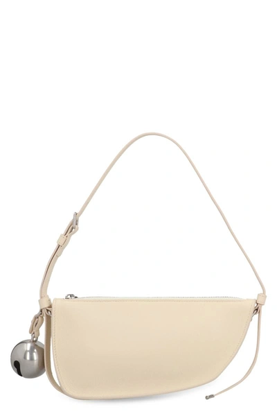 Burberry Shield Sling Leather Mini Shoulder Bag In Panna