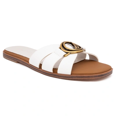 Nautica Strappy Slide Sandal In White