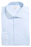 Calvin Klein Lasting Color Slim Fit Stretch Dress Shirt In Soft Blue