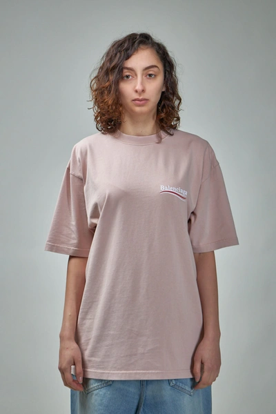 Balenciaga Political Campaign T-shirt Large Fit In Pink