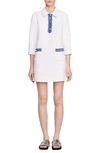 Sandro Paige Tweed Minidress In White