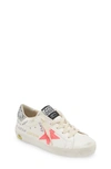 Golden Goose Kids Super In White/silver Multi