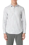 Bugatchi James Ooohcotton® Geometric Print Button-up Shirt In Turquoise