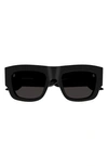 Alexander Mcqueen Men's Acetate Rectangle Sunglasses In Black