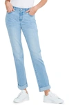 NIC + ZOE NIC+ZOE CUFFED HIGH WAIST STRAIGHT LEG GIRLFRIEND JEANS