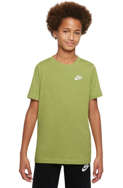 Nike Kids' Embroidered Swoosh T-shirt In Green