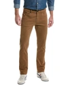 7 For All Mankind Slimmy Dark Khaki Slim Straight Jean In Brown