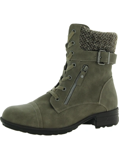 Wanderlust Womens Leather Outdoor Hiking Boots In Green