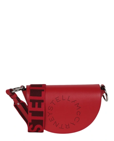 Stella Mccartney Logo Flap Shoulder Bag In Red