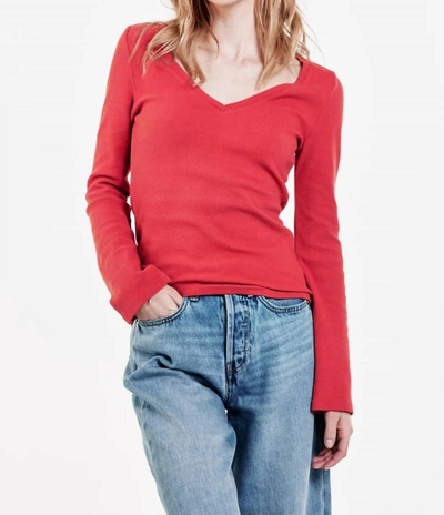 Dear John Denim Scarlett V-neck Top In Red