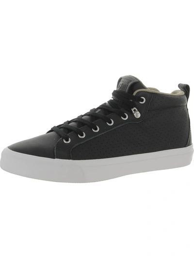 Converse As Fulton Mid Mens Leather Lace-up Skate Shoes In Black