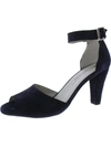 ERIC MICHAEL WOMENS SUEDE ANKLE STRAP HEELS