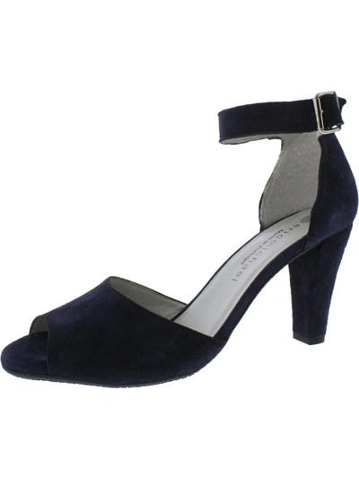 Eric Michael Womens Suede Ankle Strap Heels In Blue