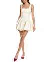 Weworewhat Bubble Skirt Corset Mini Dress In White