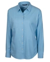 Cutter & Buck Ladies' Windward Twill Long Sleeve Shirt In Multi