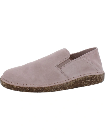 Birkenstock Callan Womens Suede Footbed Loafers In Grey