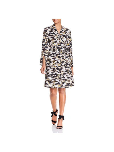 Kenneth Cole New York Womens Camouflage Wrap Dress In Multi