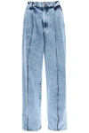 Giuseppe Di Morabito Cotton Denim High Rise Wide Jeans In Blue