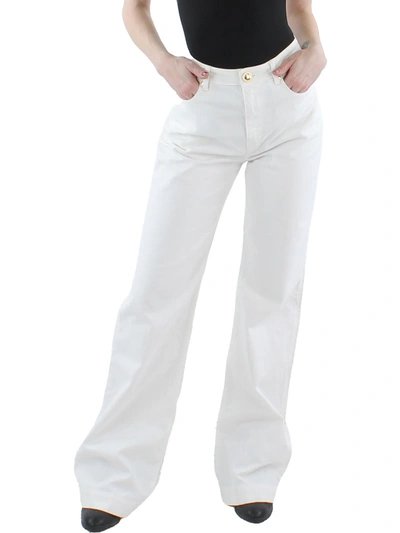 Marciano Womens High Rise Stretch Flare Jeans In White