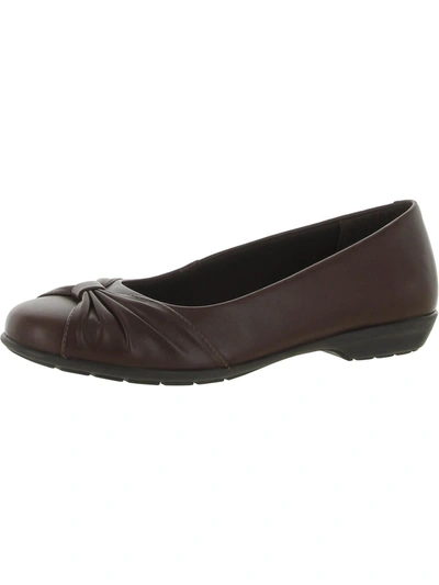 Walking Cradles Fall Womens Leather Slip On Loafers In Brown