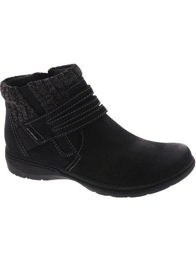 Clarks Caleigh Lane Womens Leather Cozy Booties In Black