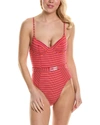 Shop Solid & Striped The Spencer One-piece In Orange