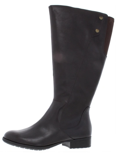 Lifestride Xripley Womens Faux Leather Riding Boots In Brown