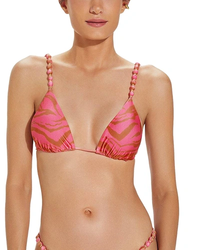 Vix Diani Beads Triangle Parallel Top In Pink