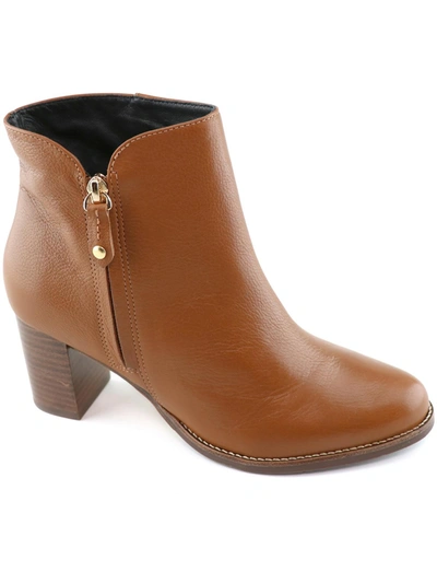 Marc Joseph Grand Central Womens Leather Zip Up Ankle Boots In Brown