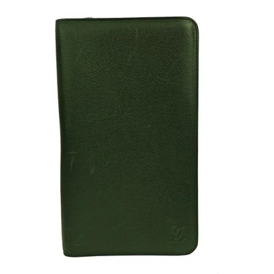 Pre-owned Louis Vuitton Organizer Leather Wallet () In Green