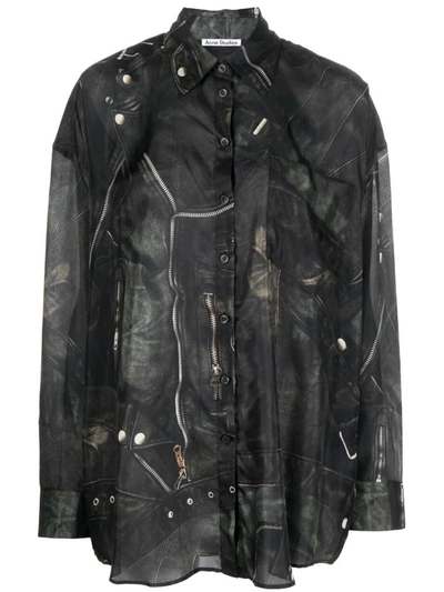 Acne Studios Acne Shirts In Faded Black