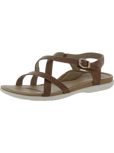 Aetrex Penny Womens Open Toe Ankle Strap Strappy Sandals In Brown