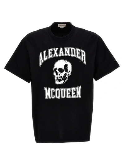 Alexander Mcqueen Printed T-shirt In White/black