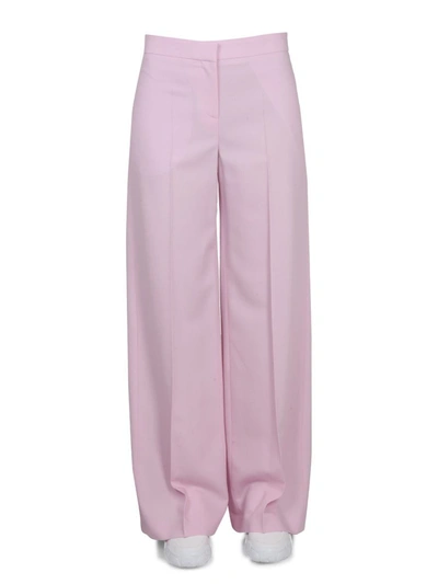 Alexander Mcqueen Wide Leg Pants In White